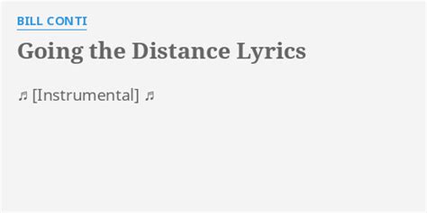 the distance lyrics|she's going the distance lyrics.